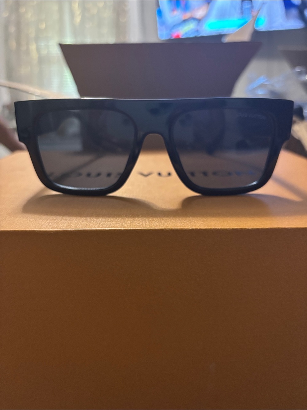 Louis Vuitton Black Rectangular Sunglasses